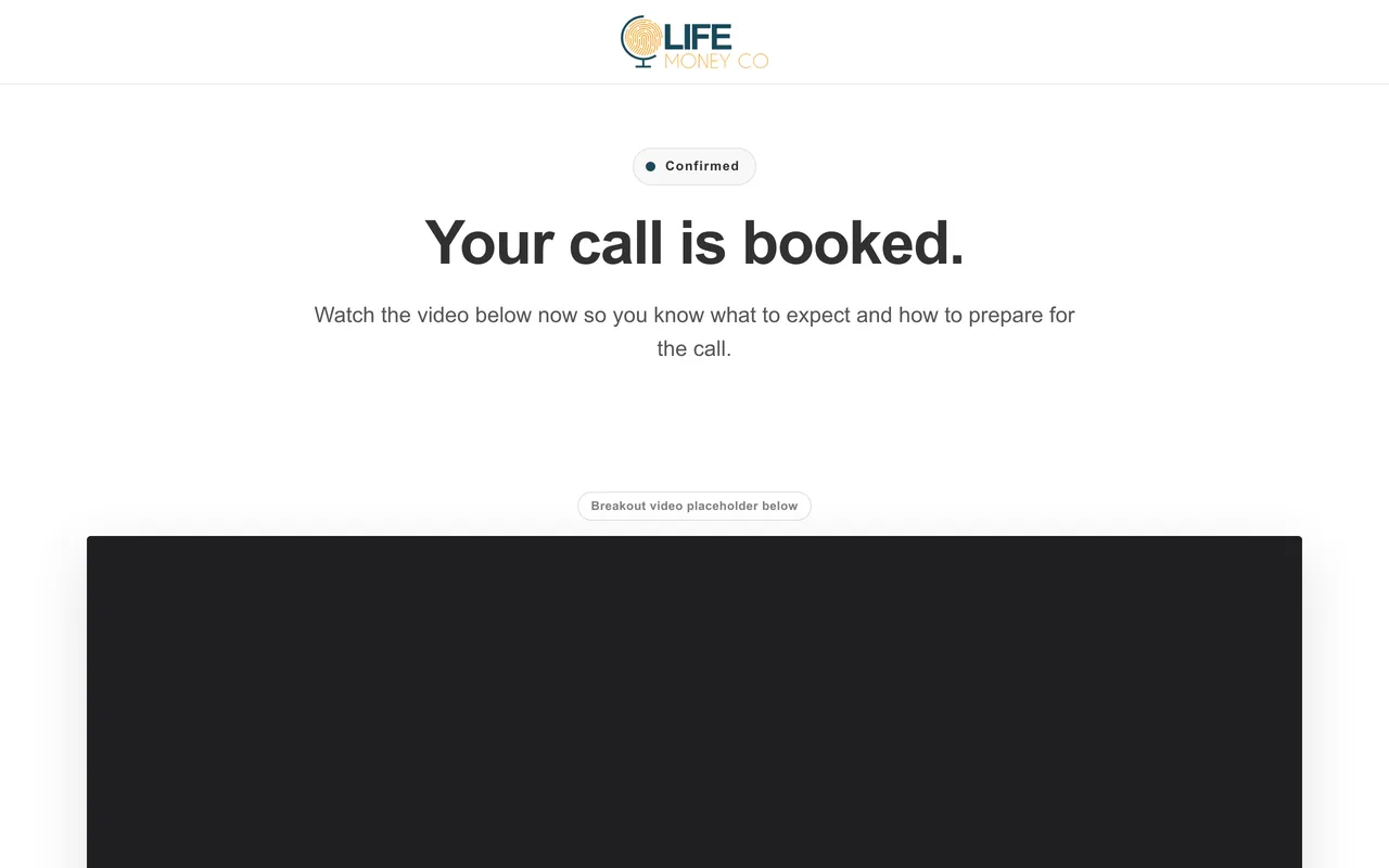 Confirmation page preview